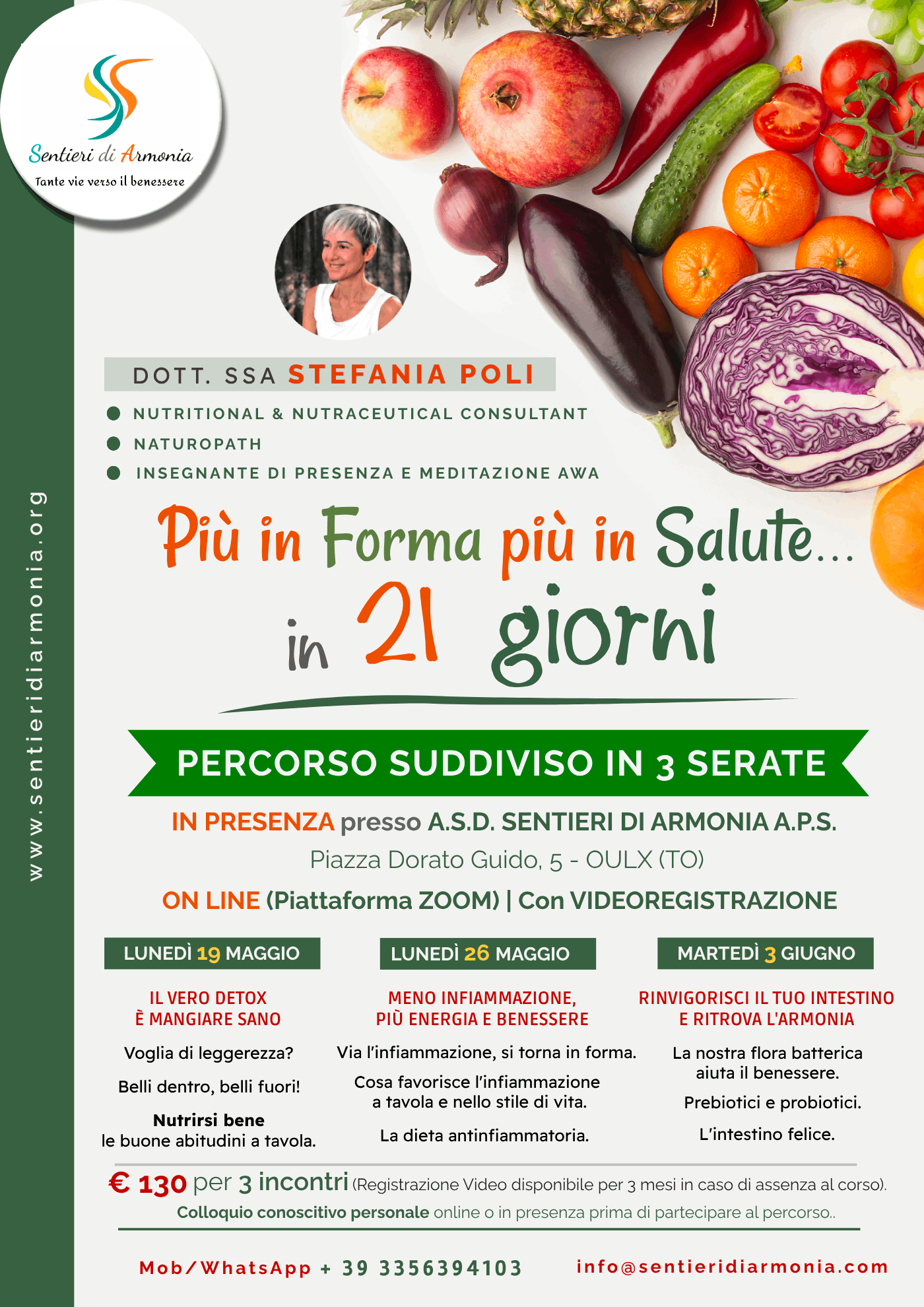 Corso "Più in Forma più in Salute in 21 giorni"